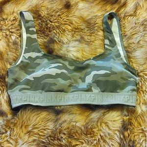 Victoria's Secret "PINK" L green camo bra